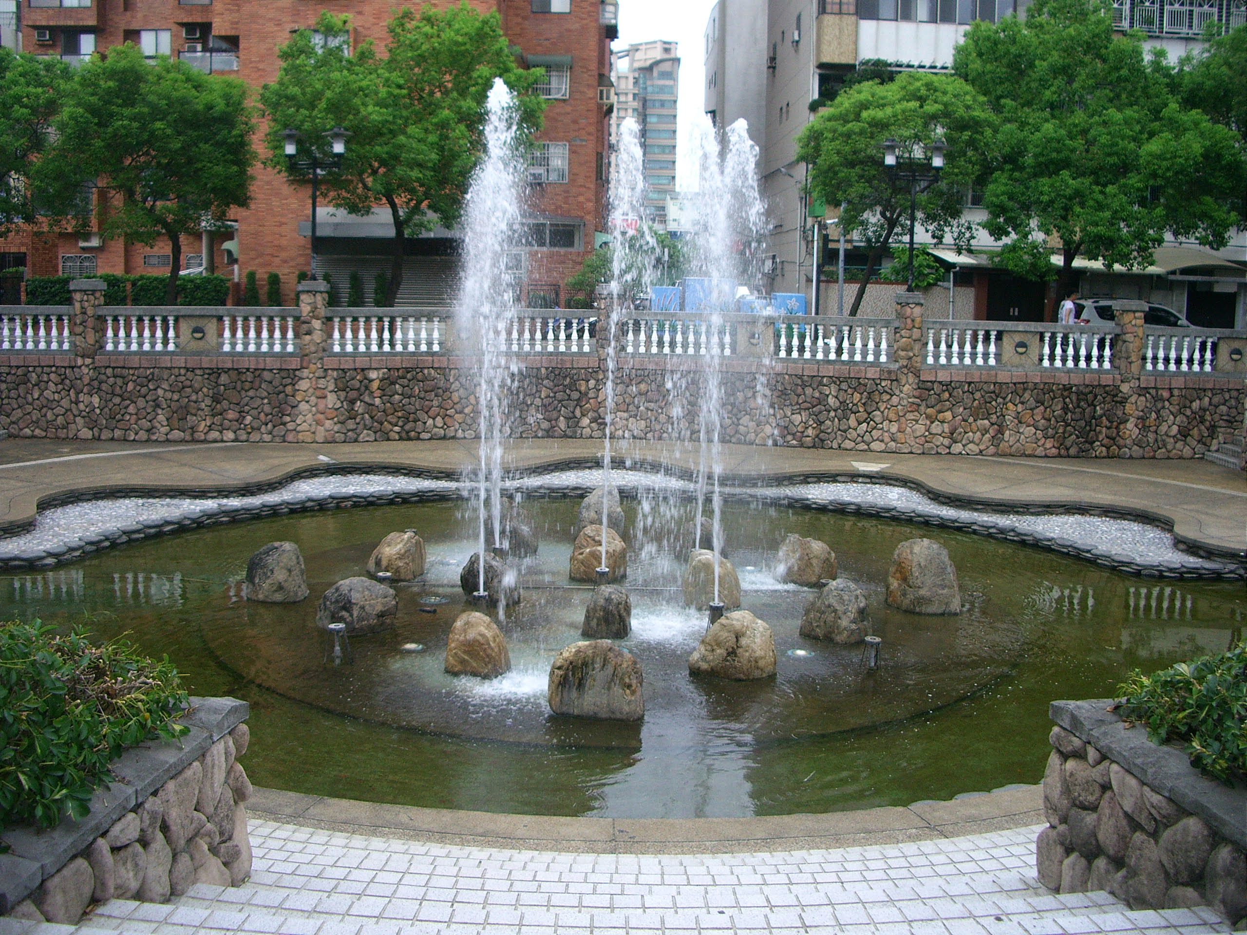 新竹車站附近噴水池